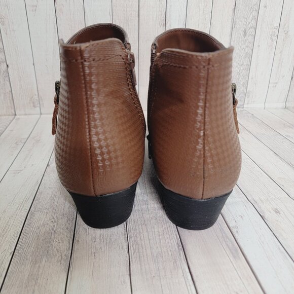 Rockport Works RK752 Carly Work Safety Toe Bootie Women Brown Size 10 - Picture 4 of 7